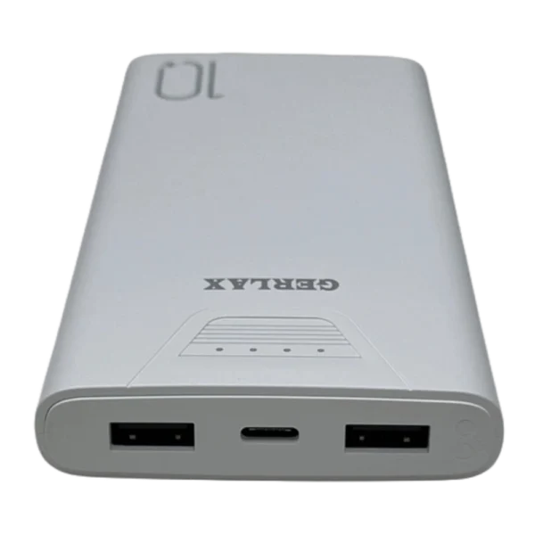 GERLAX P115 10000mAh Slim Lithium Power Bank | Fast Charging & Dual Output - Image 2
