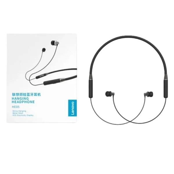 Lenovo HE05 Bluetooth Neckband | High Quality with 12-Hour Battery Life - Image 4