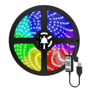 Xtrike Me HT-5050-B3 Bluetooth RGB LED Strip (3M) | USB Powered Smart Lighting with App Control