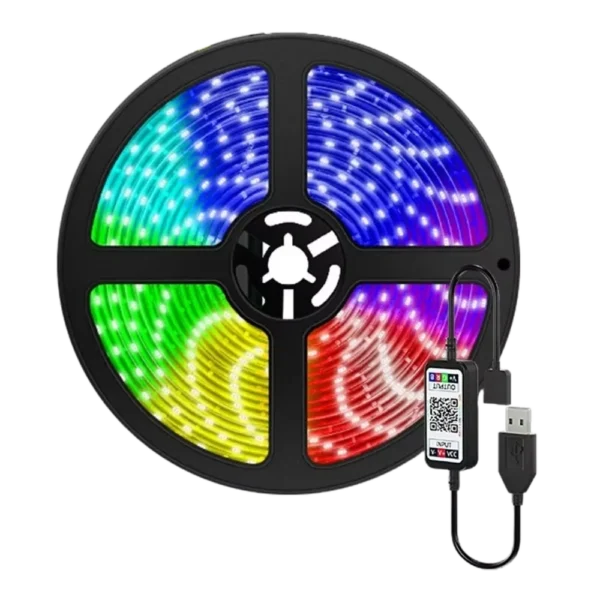 Xtrike Me HT-5050-B3 Bluetooth RGB LED Strip (3M) | USB Powered Smart Lighting with App Control