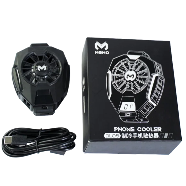 MEMO DL05 Mobile Phone Cooling Radiator | LED Temperature Display & RGB Gaming Lights - Image 2
