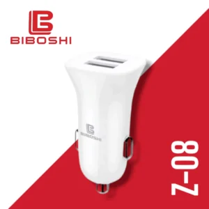 Biboshi 3.1Ampare Fast Car Charger Z-08 – Smart Auto Adapter for All Mobile Phones (2 USB Ports)